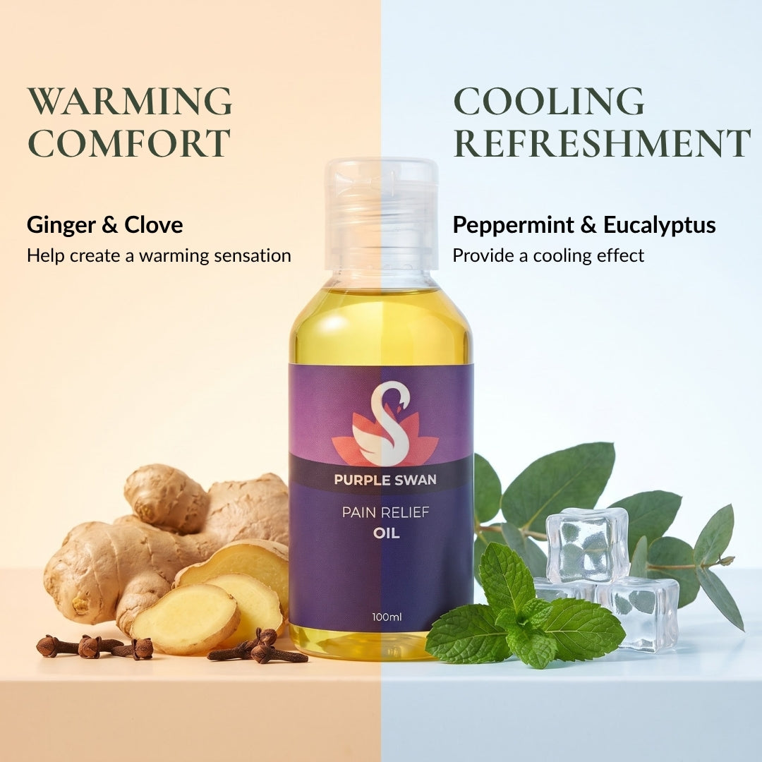 Purple Swan Pain Relief Oil – Herbal Muscle & Joint Massage Oil 100ml UAE