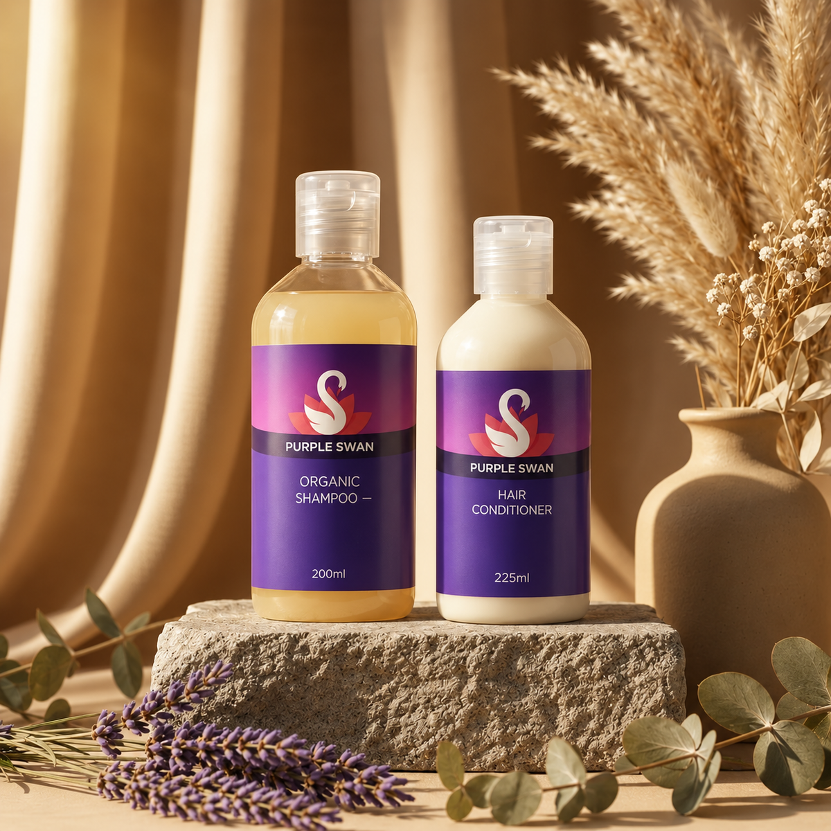 Sulphate-Free Shampoo & Conditioner Duo UAE | Purple Swan