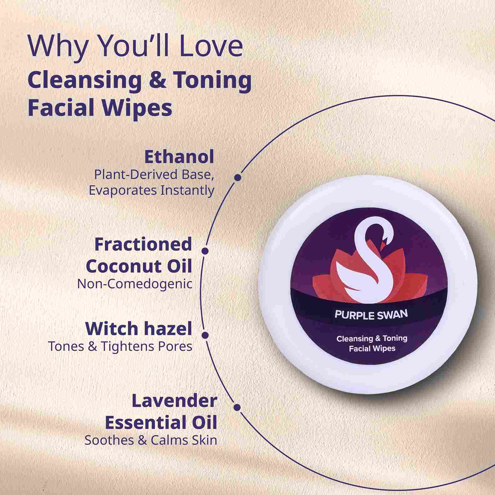 Purple Swan Cleansing & Toning Facial Wipes Why Yoiu Will Love it