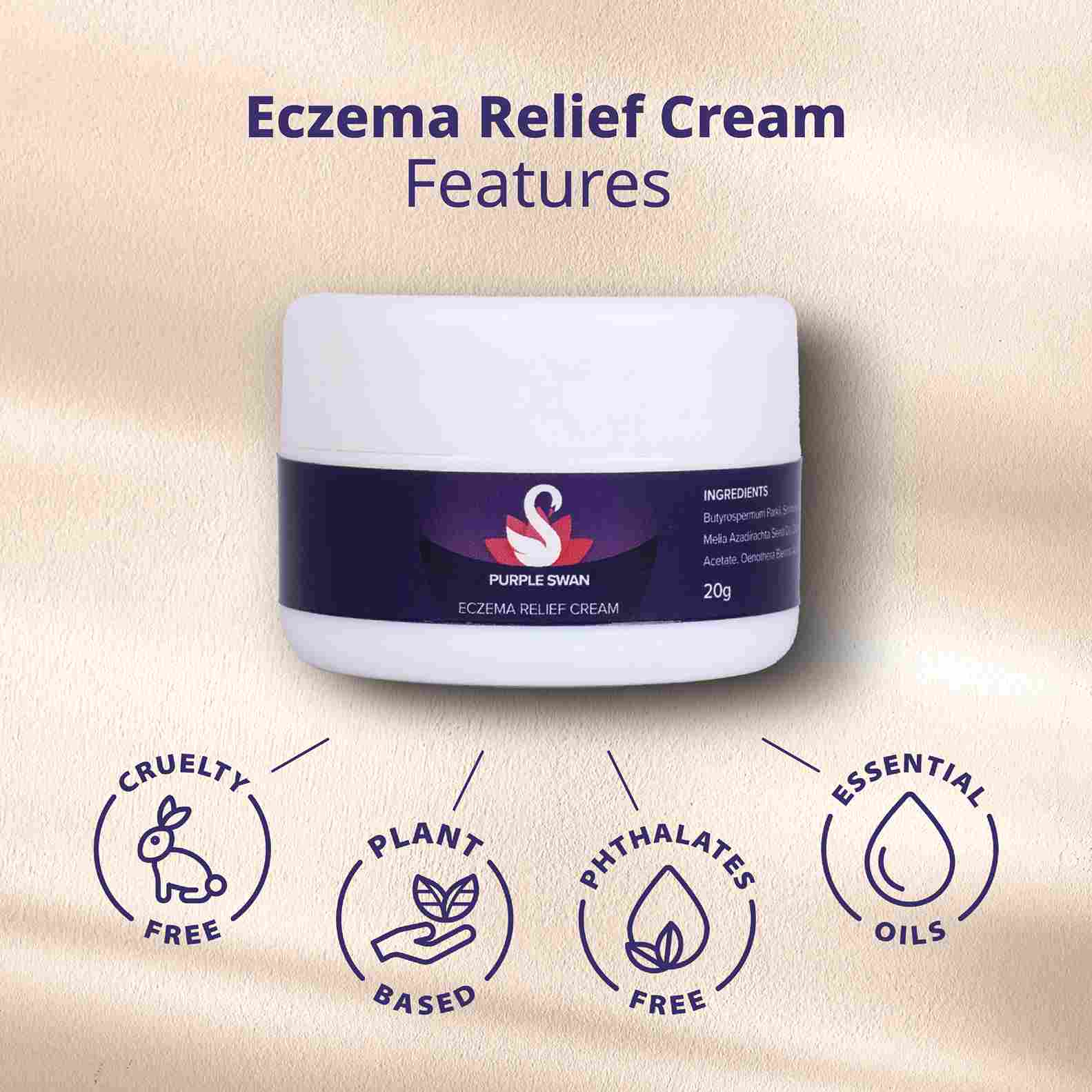 Purple swan Eczema Relief Cream Features