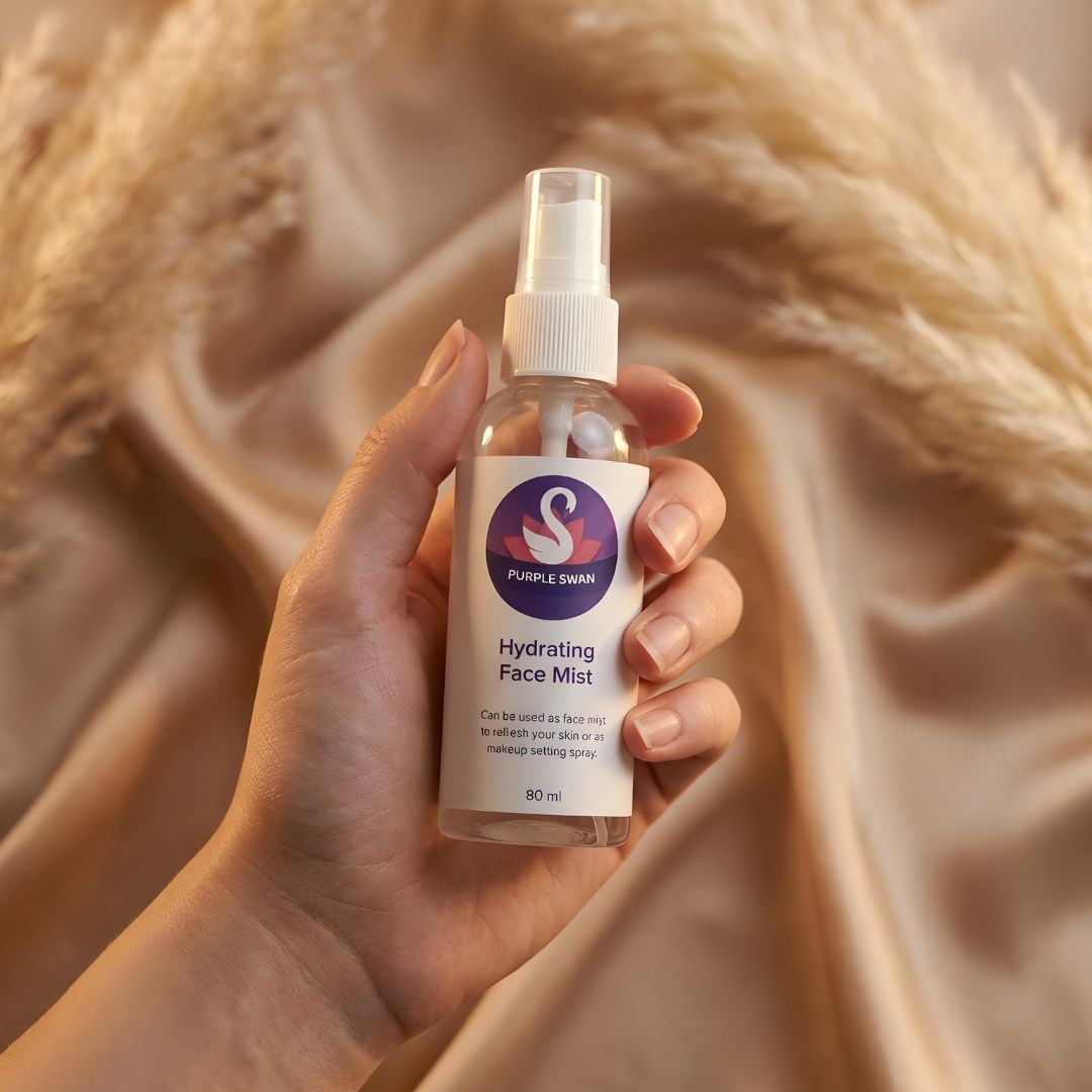 Purple Swan hydrating face mist skincare spray