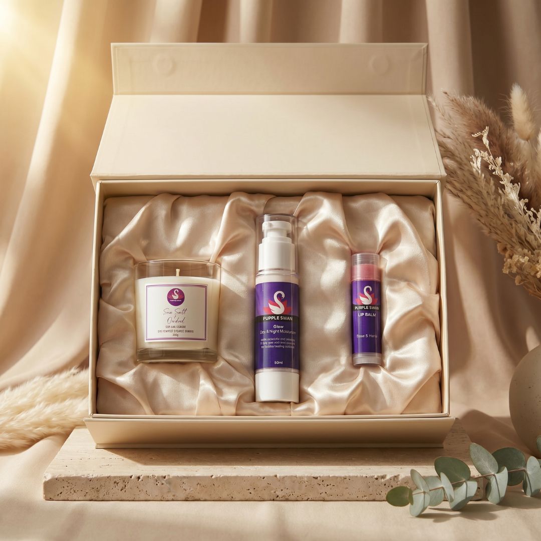 Glow + Candle + Lip Balm - Luxe Collection Gift Box