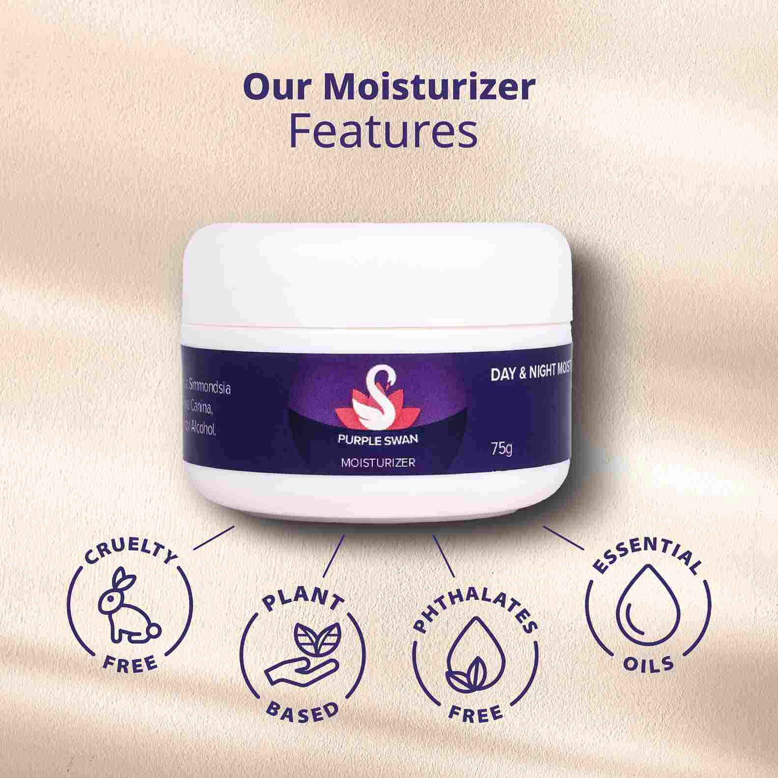 Purple Swan Moisturizer Features