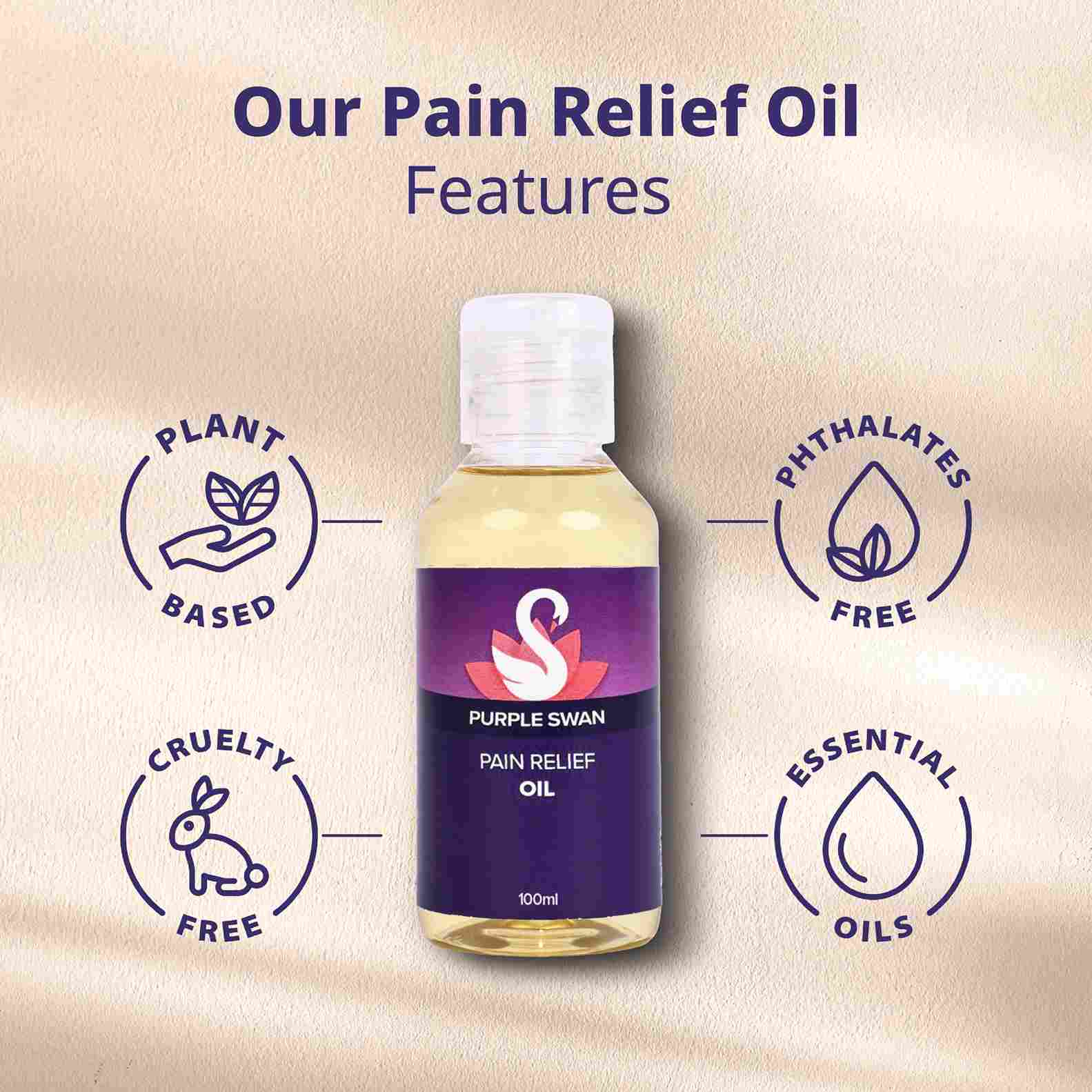 Purple swan Pain Relief Oil Features