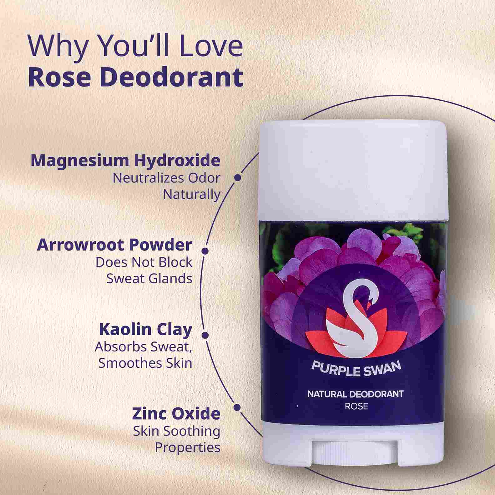 Purple swan Natural Deodarant Rose Why You WIll Love it 
